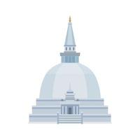 Buddhist Temple Building Composition vector