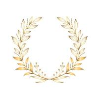 Laurel Wreath Leaves Composition vector