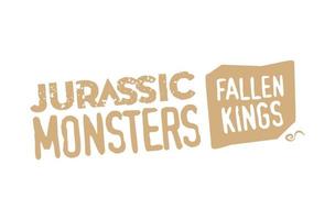 Jurassic Monsters Text Composition vector