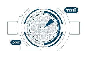 composición de la interfaz de radar hud vector