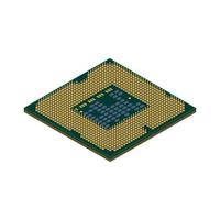 CPU Socket Isometric Composition vector