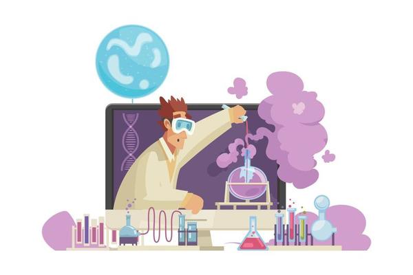 Science Video Blogger Composition