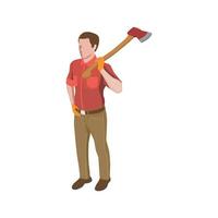 Man With Axe Composition vector