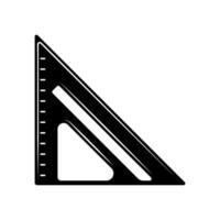Triangular Ruler Engraving Composition vector
