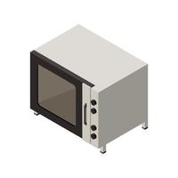 Kitchen Microwave Isometric Composition vector