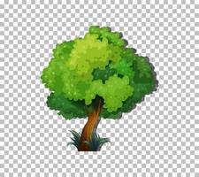 Tree on grid background vector