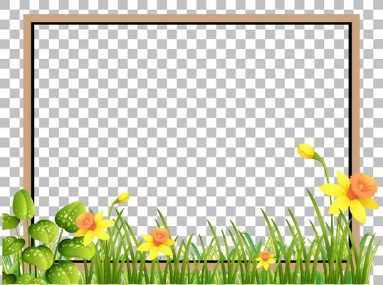 Green nature leaves frame grid background