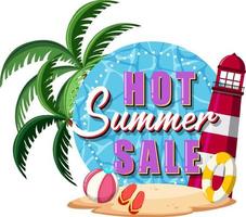 Summer sale banner template vector