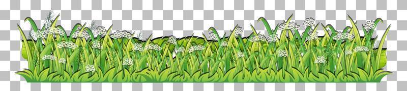 Grass and plants on grid background for decor vector