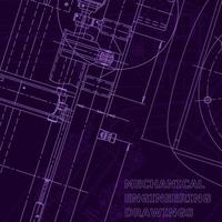 Blueprint, Sketch. Vector engineering illustration. Cover, flyer, banner