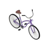 Isometric Cruise Bicycle Composition vector