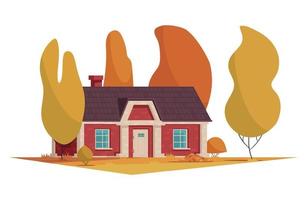 Vintage Style House Composition vector