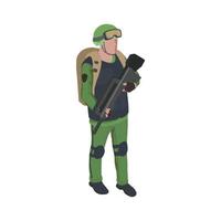Army Soldier Trip Composition vector