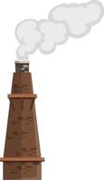 Old medieval chimney with smoke vector