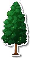 Tree sticker on white background vector