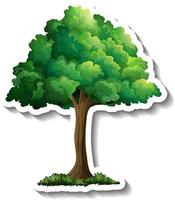 Tree sticker on white background vector