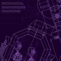 Blueprint, Sketch. Vector engineering illustration. Cover, flyer, banner