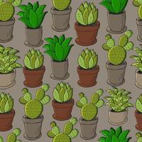 linda ilustración vectorial. cactus, aloe, suculentas. elementos naturales decorativos vector