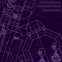 Blueprint, Sketch. Vector engineering illustration