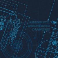 Blueprint, Sketch. Vector engineering illustration. Cover, flyer, banner