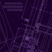 Blueprint, Sketch. Vector engineering illustration