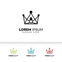 Creative crown logo vector template. linear crown icon vector design