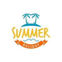 Summer emblems with palms for emblem sign symbol and sticker vector