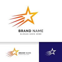 flying star logo design template vector icon