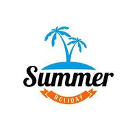 Summer emblems with palms for emblem sign symbol and sticker vector