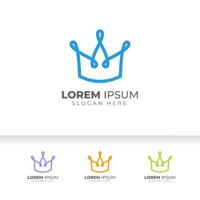 Creative crown logo vector template. linear crown icon vector design