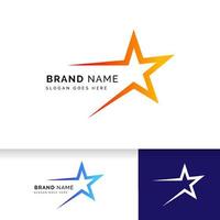 signo de diseño de logotipo estrella. icono de estrella en estilo degradado vector