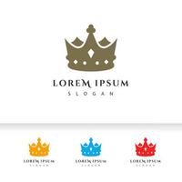 Luxury crown logo vector template. linear crown icon vector design