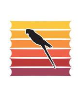 Parrot Retro Sunset Design template vector