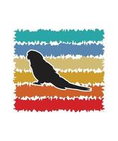 Parrot Retro Sunset Design template vector