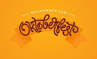 Oktoberfest tipografía manuscrita. Oktoberfest diseño de vectores de letras para tarjetas de felicitación y carteles. ilustración vectorial. banner de vector de festival de cerveza. celebración de plantilla de diseño.