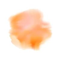 Orange ink realistic watercolor background. Watercolor brush strokes on transparent isolated background. Vector illustration created by Mesh tool for background, wallpaper, print design. EPS10