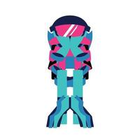 Futuristic Helmet Rig Composition vector