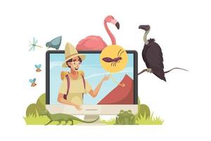 Zoo Video Blogger Composition vector