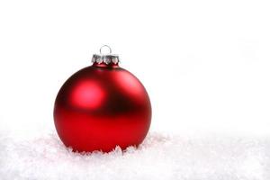 Christmas Holiday Ornament in Snow photo