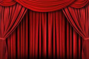 Abstract Red Theatre Stage Drape Background photo