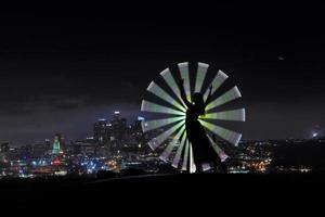 Colorful Long Exposure Image of a Woman photo