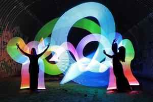 Light Painting With Color and Tube Lighting photo