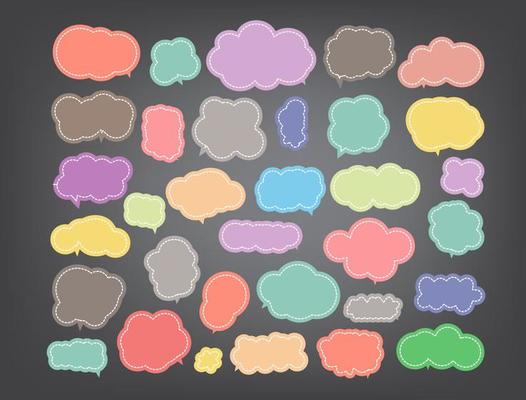speech bubble cut paper design template. Vector illustration for your business