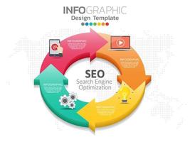 Business data visualization. Process chart. vector