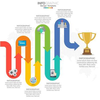 Business data visualization. Process chart. vector