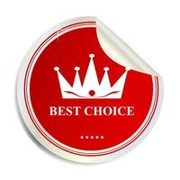 Vector Best choice label sticker