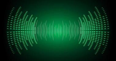 Sound waves oscillating dark light vector