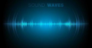 Sound waves oscillating dark light vector