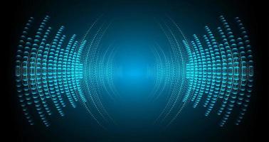 ondas de sonido oscilando luz oscura vector