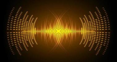 Sound waves oscillating dark light vector